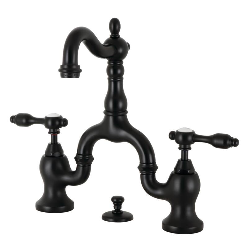 Kingston Brass Tudor Bridge Bathroom Faucet - Matte Black