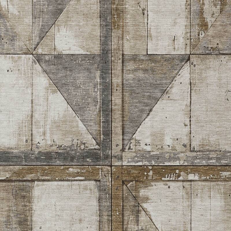 HomeRoots Geometric Transitional Rectangle Outdoor Rug