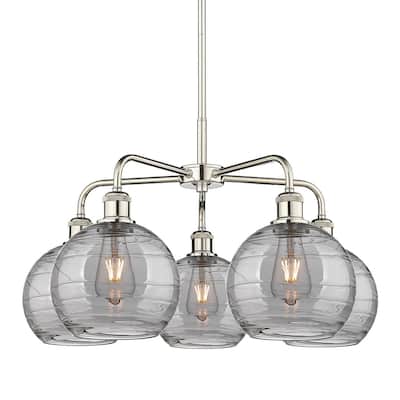 Innovations Lighting 516-5CR 15 26 Athens Deco Swirl Chandelier Athens
