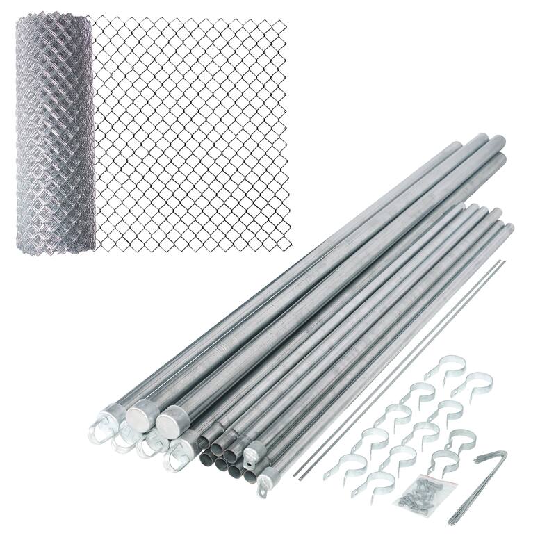 ALEKO Galvanized Steel 50-foot Chain Link Fence Kit