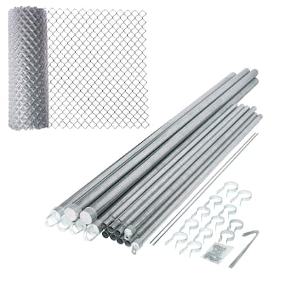 ALEKO Galvanized Steel Chain Link Fence 5X50 Feet Complete Kit