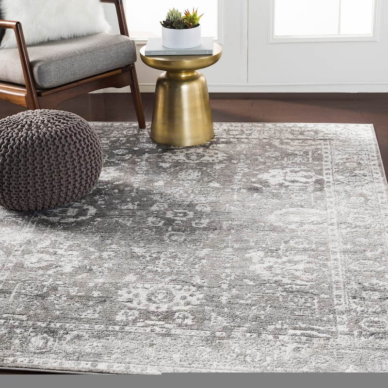 Livabliss Transitional Monte Carlo Oriental Area Rug - 7'10" x 10'2" - Charcoal