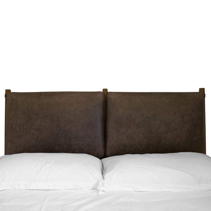 Poly & Bark Truro Bed Frame with Leather Cushions