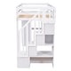 preview thumbnail 46 of 45, Wooden Loft Bed Frame with Shelves,Storage Drawers and Stairs,Twin size