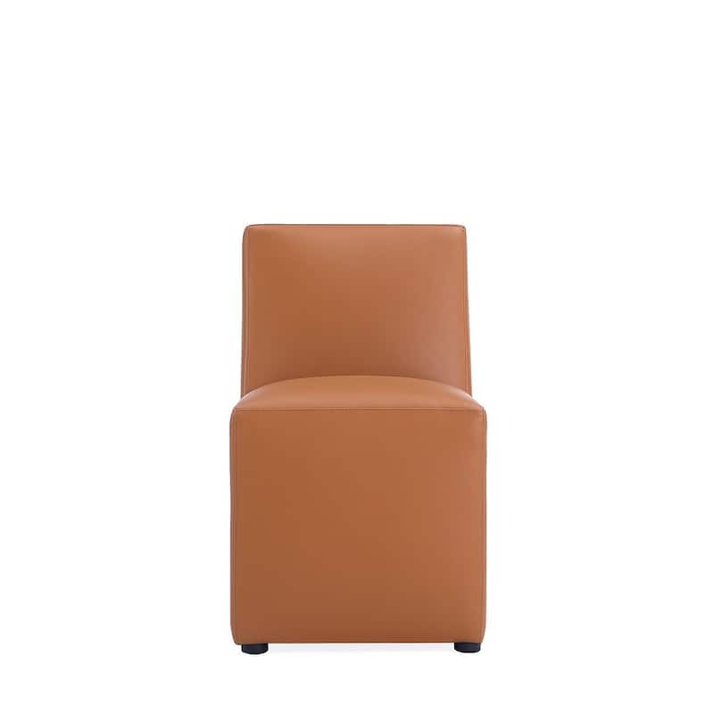 Manhattan Comfort Anna Modern Square Faux Leather Dining Chair