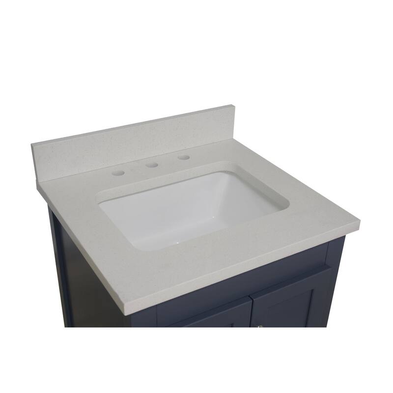 KitchenBathCollection Abbey 24" Bathroom Vanity with Quartz Top