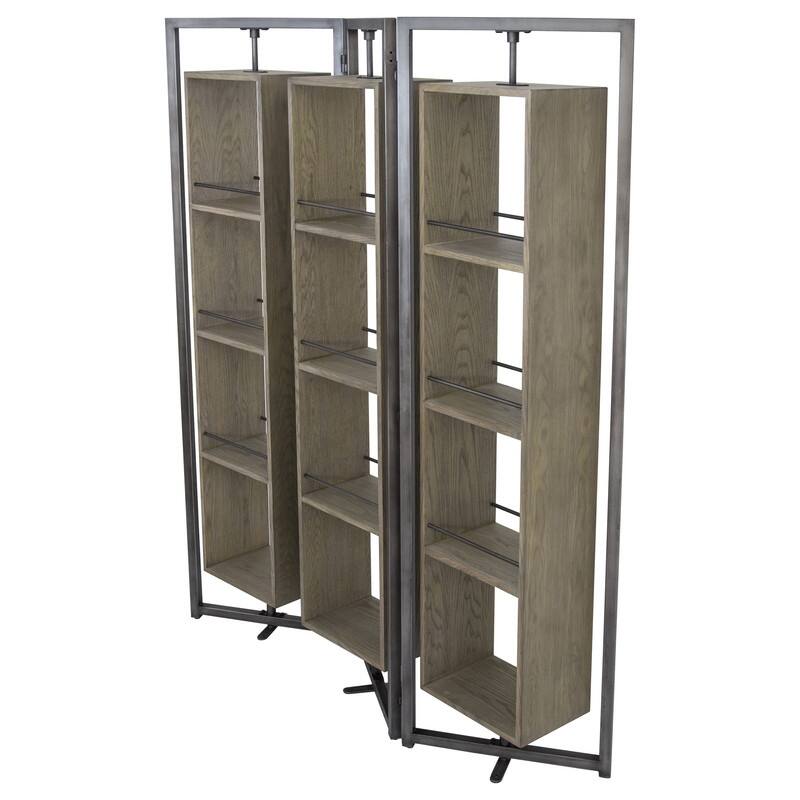 Yosemite Home Decor Arlo 75 x 64 Rotating Shelving Unit - 64 x 9.8 x 75