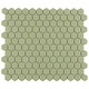 preview thumbnail 12 of 12, Merola Tile Metro Hex 1" Glossy Olive 11.86" x10.25" Porcelain Mosaic Floor and Wall Tile Case (10 Tiles)