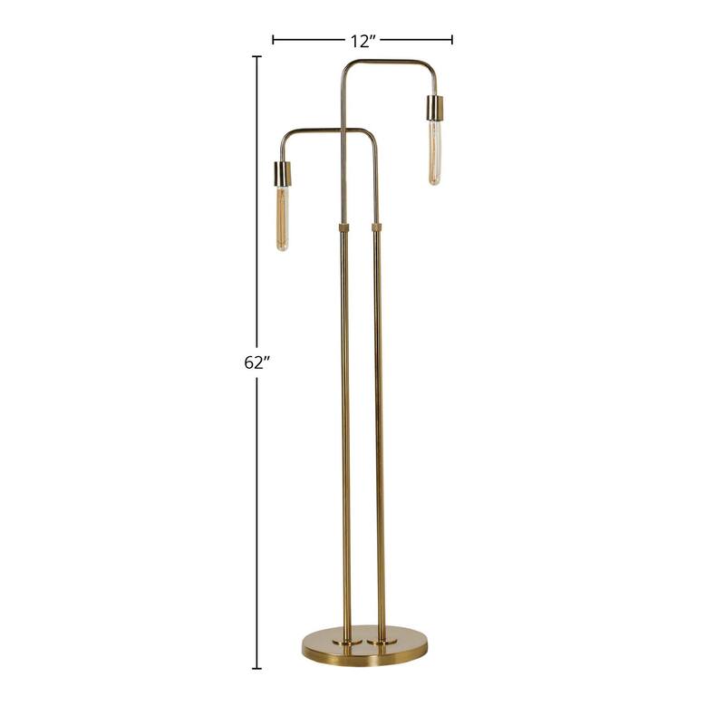 Skye 62" Floor Lamp, Brass