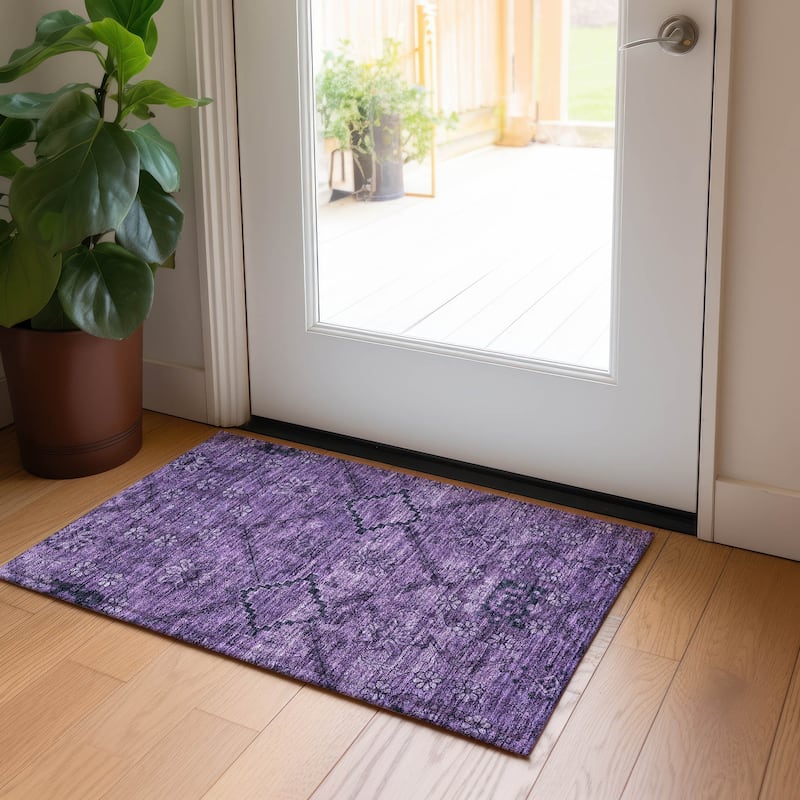 Machine Washable Indoor/ Outdoor Chantille Boho Global Rug