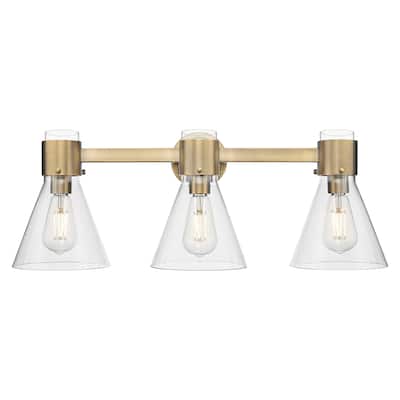 Innovations Lighting 464-3W-G464C-7CL Lawton Cone 3 Light 24" Wide