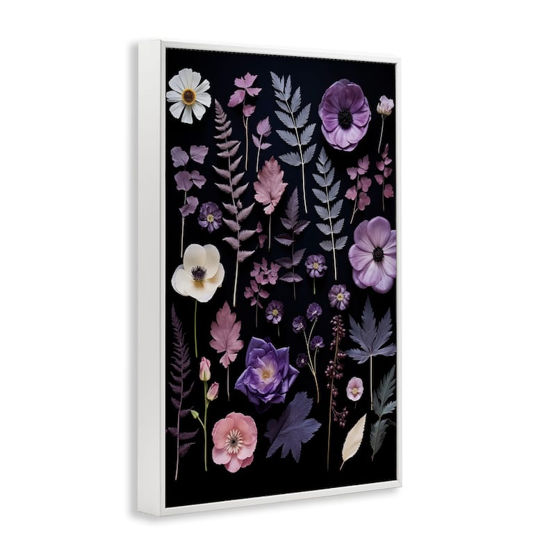 Stupell Mixed Purple Toned Flowers Framed Giclee Art Design By Heidi Kuntz