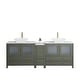 preview thumbnail 20 of 51, Vanity Art 84" Double Sink Bathroom Vanity Set with Engineered Marble Top and Free Mirrors