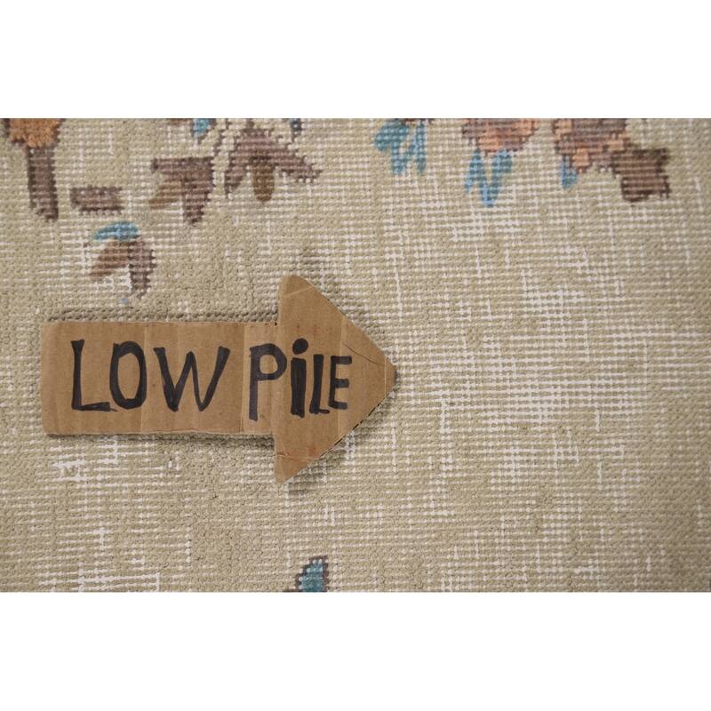 Distressed Tabriz Vintage Persian Area Rug Handmade Wool Carpet - 9'9" x 12'6"