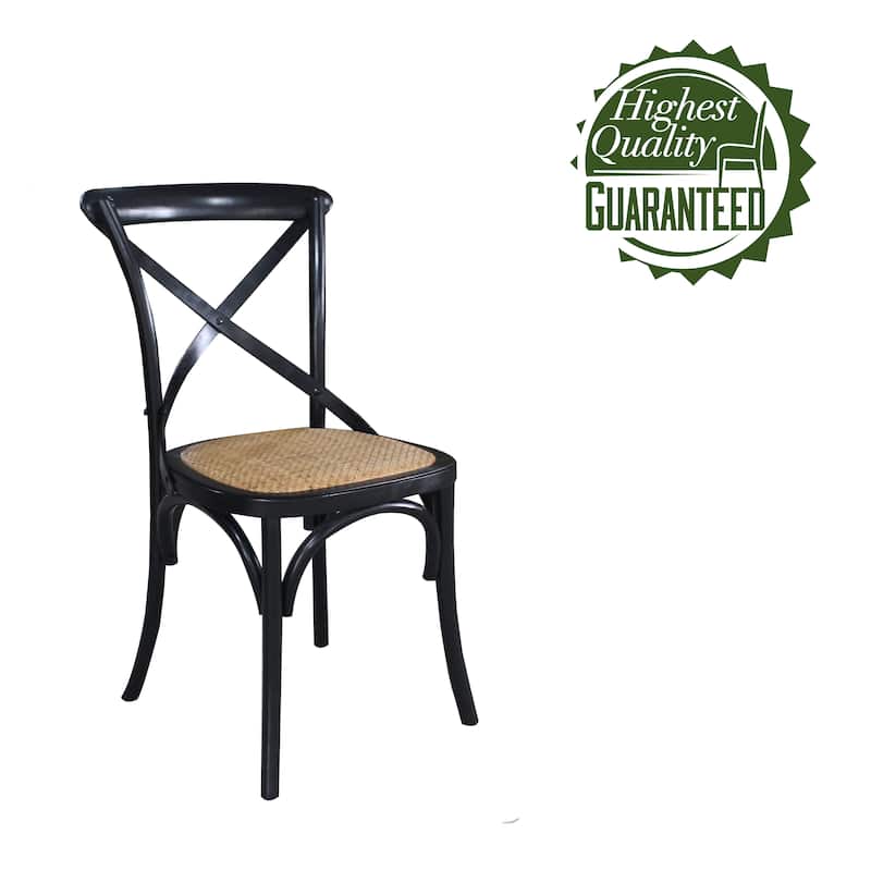 Porthos Home Remus Wood Dining Chair, Rattan And Birch Wood