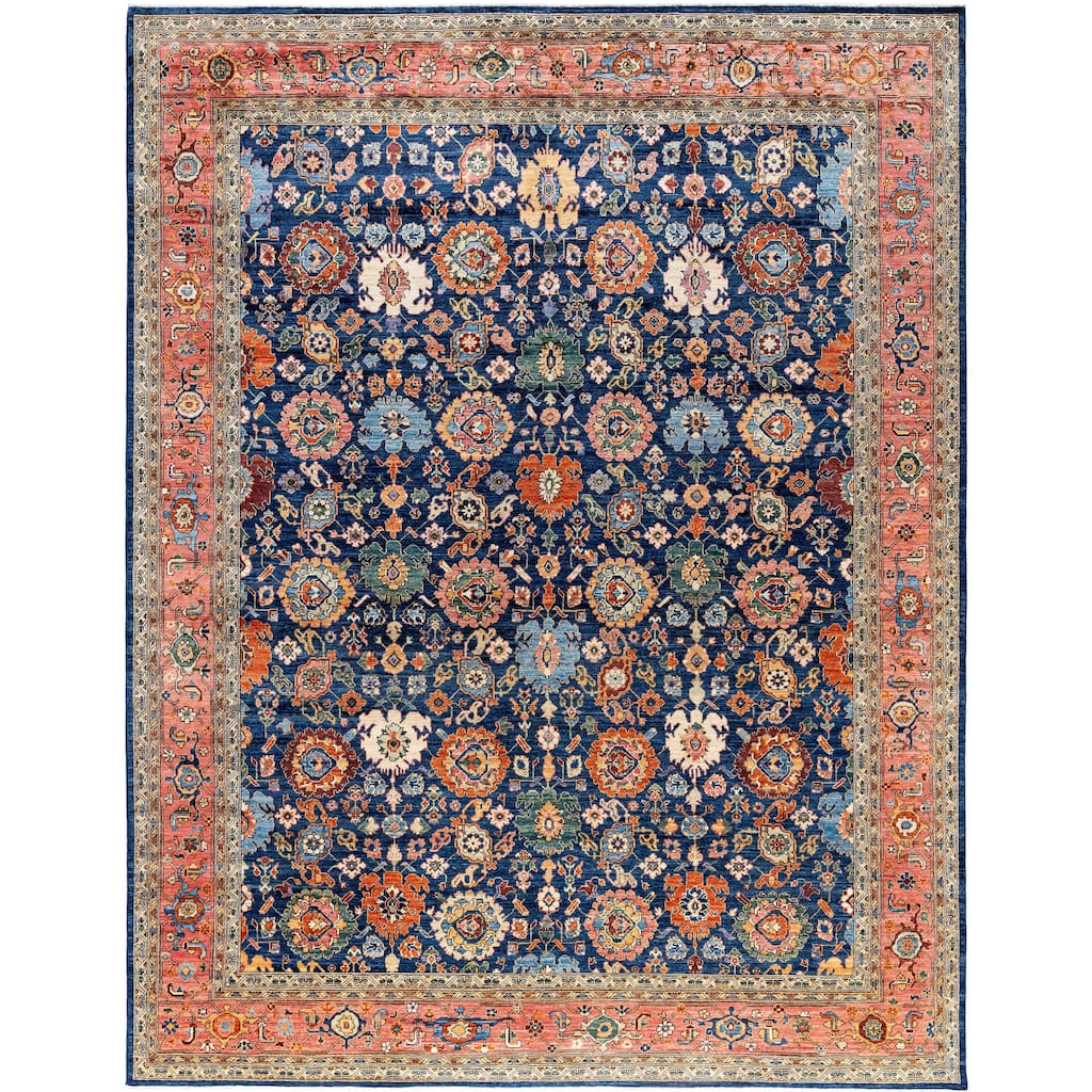 Serapi One-of-a-Kind Hand-Knotted Area Rug - Blue - 9' 1" x 11' 9"