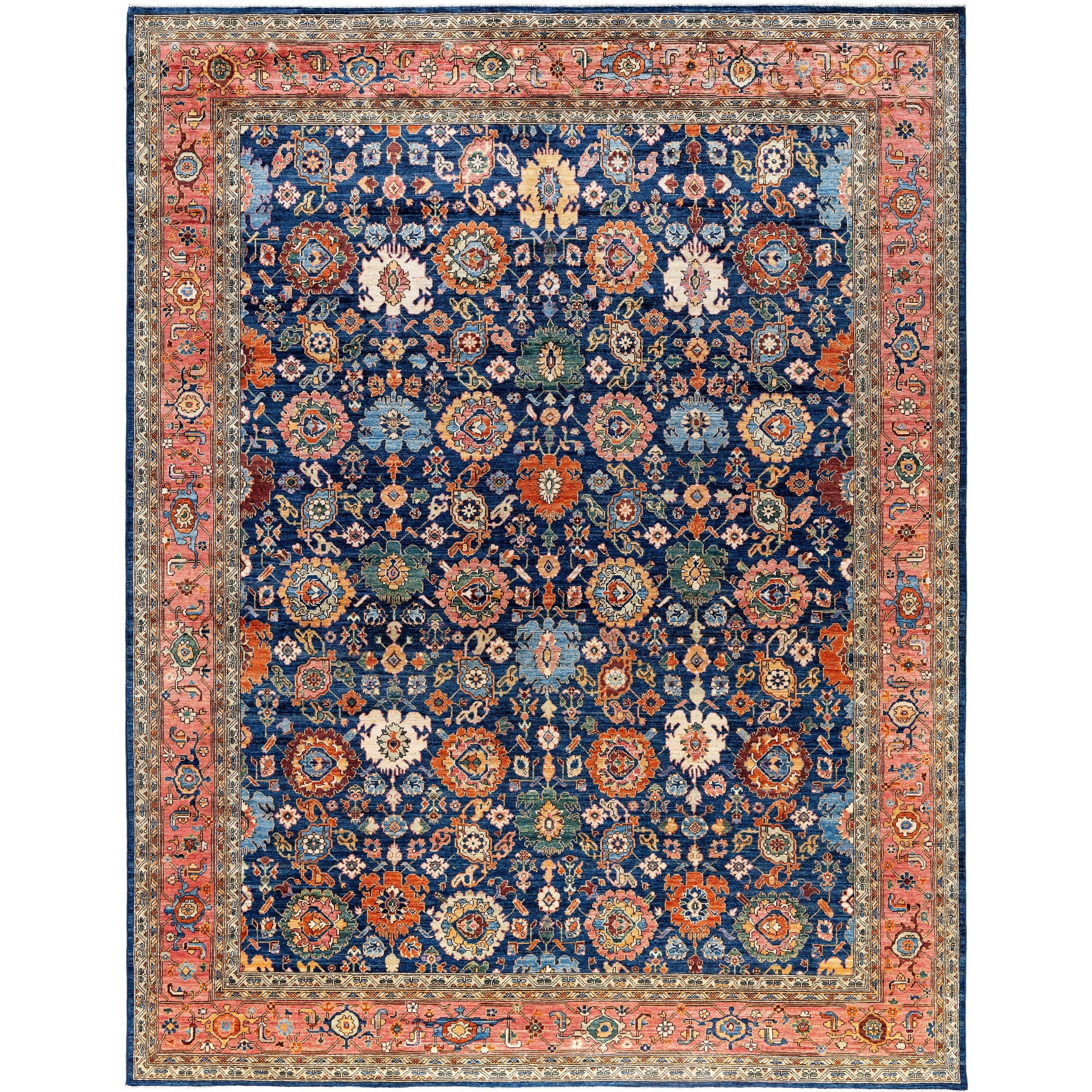 Serapi One-of-a-Kind Hand-Knotted Area Rug - Blue - 9' 1" x 11' 9"