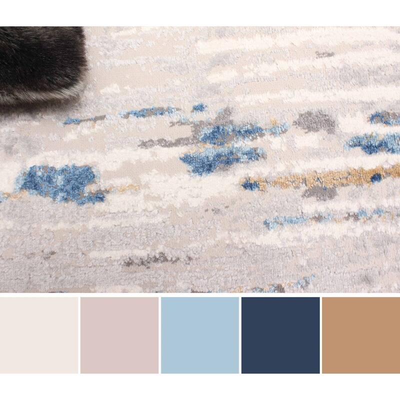 ECARPETGALLERY Machine Made Juniper Grey Area Rug