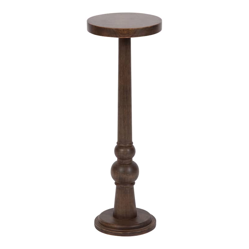 Kate and Laurel Wegner Wooden Drink Table - 8x8x23 - Rustic