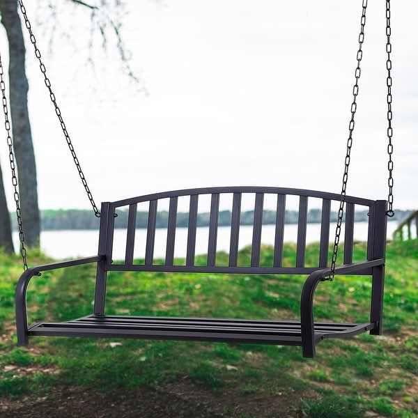 Outsunny 2 person outdoor porch swing bench deals