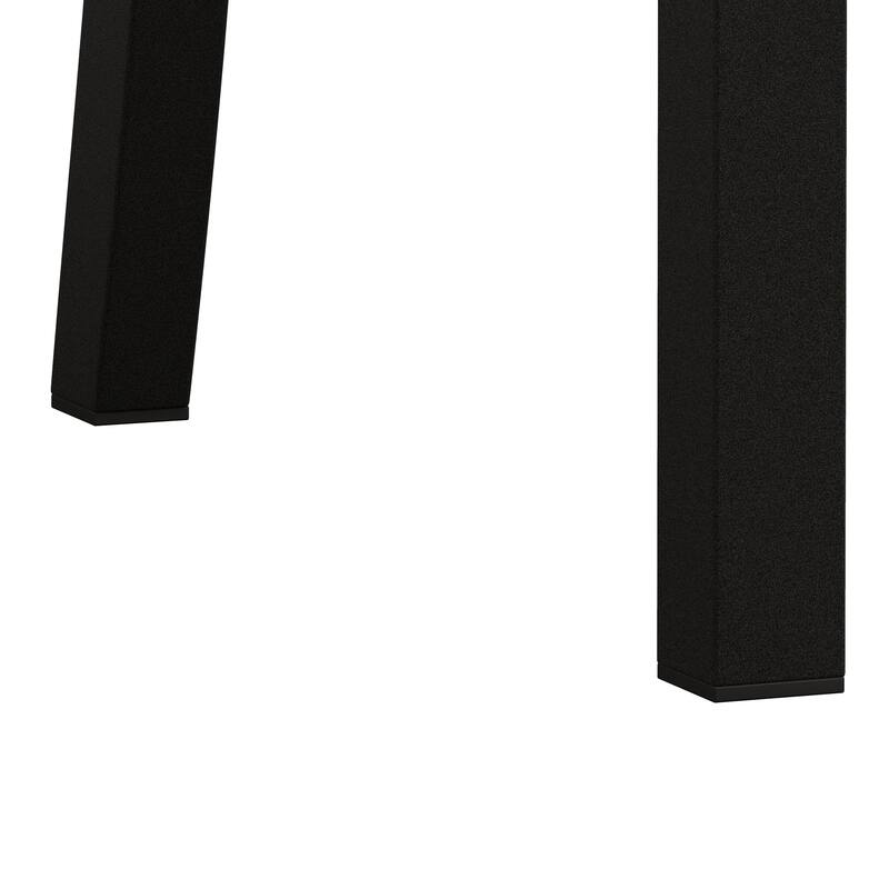 Anmytek Set of 2 Black Modern Dining Chairs Faux Leather Padded Seats Easy Clean