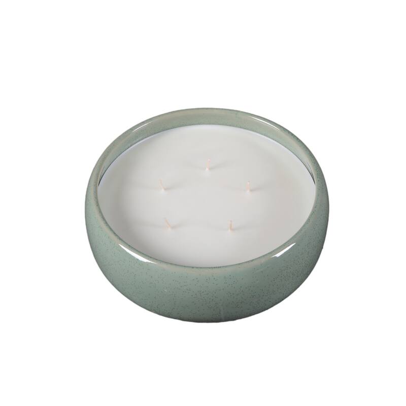 11.5in REJD Ceramic Bowl Candle (80oz) - Peony