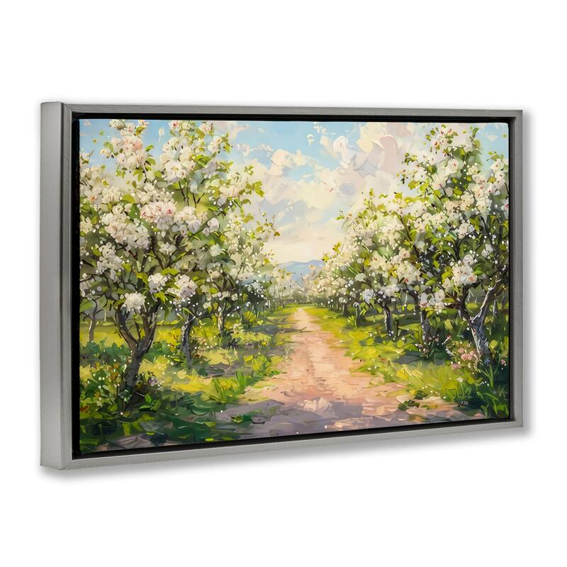 Stupell Path Through Flowering Trees Framed Floater Canvas Wall Art Design By LSR Creative Studio