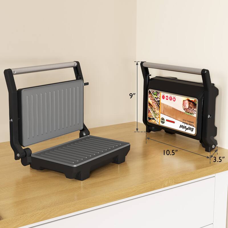 1000W Portable Panini Press Sandwich Maker