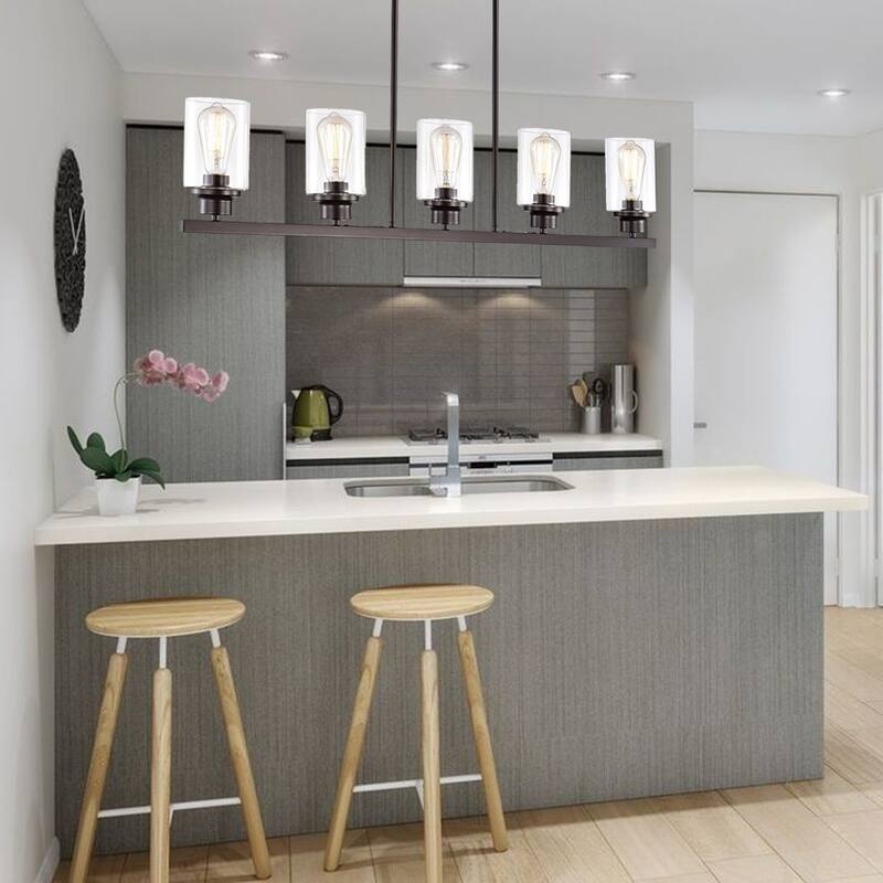 5 Light dimmable contemporary pendant light Bed Bath & Beyond 34384797