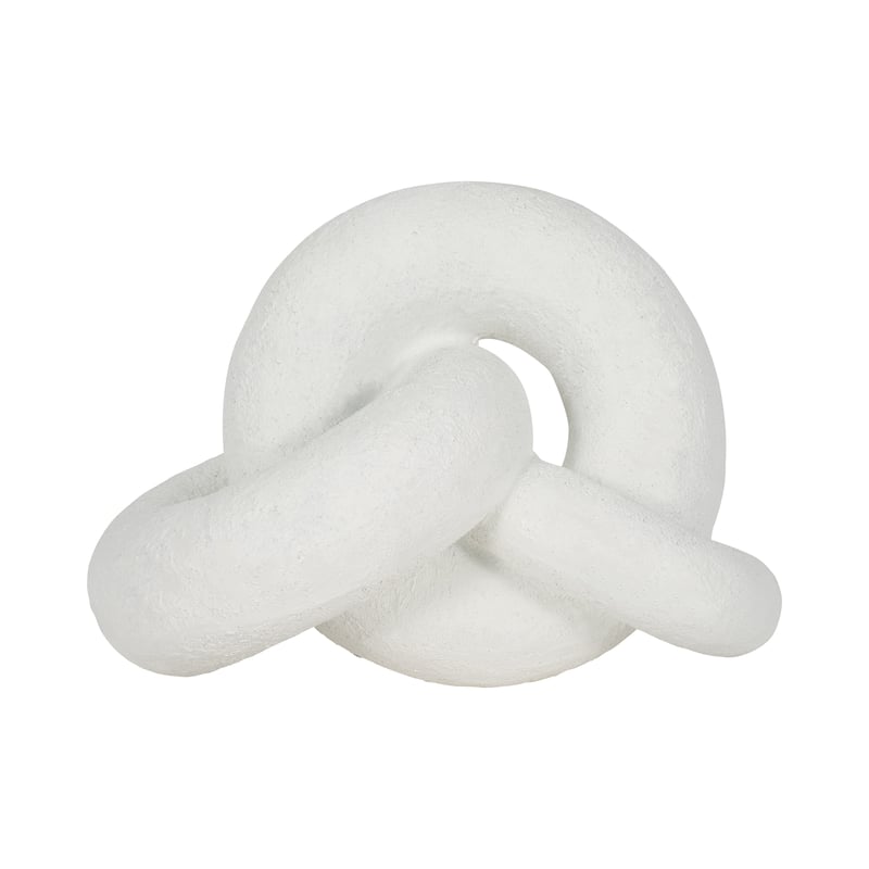 Sagebrook Home 9" Resin Knot Decor, Solid Color