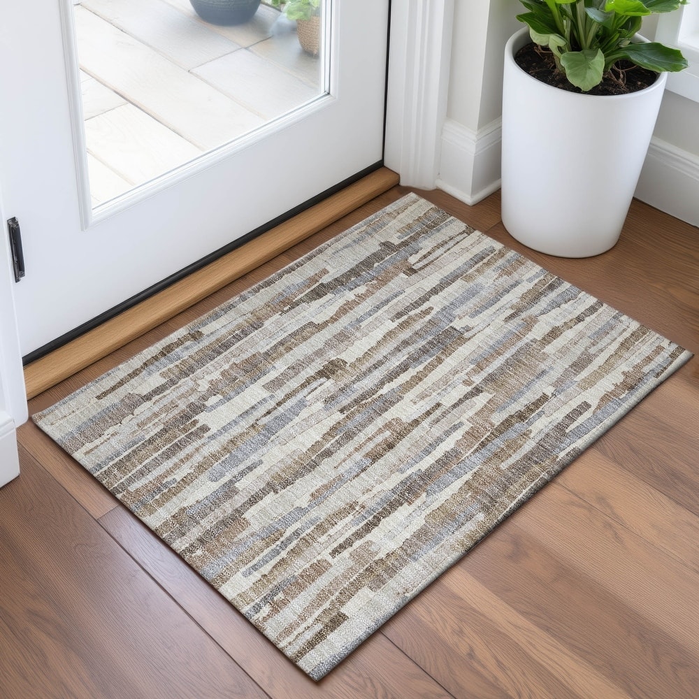 Premium Washable Super Soft Global Stripes Mayfield Rug