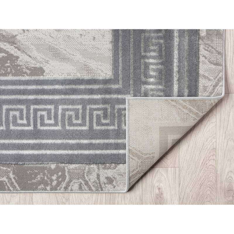 Ksamil Collection Abstract Border Area Rug