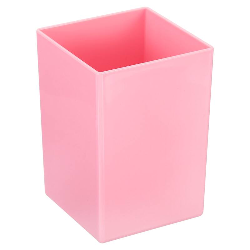 Pencil Holder, Plastic Makeup Brush Holder Square Desktop Organizer