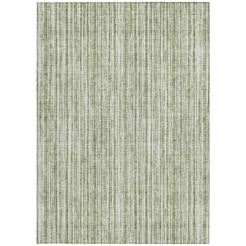 HomeRoots Striped Transitional Rectangle Outdoor Rug