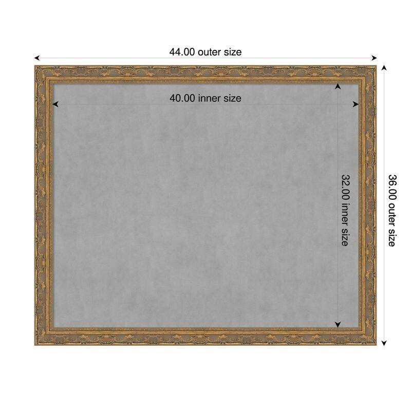 Amanti Art Filigree Gloss Black Framed - 44 x 36 in - Filigree Gold