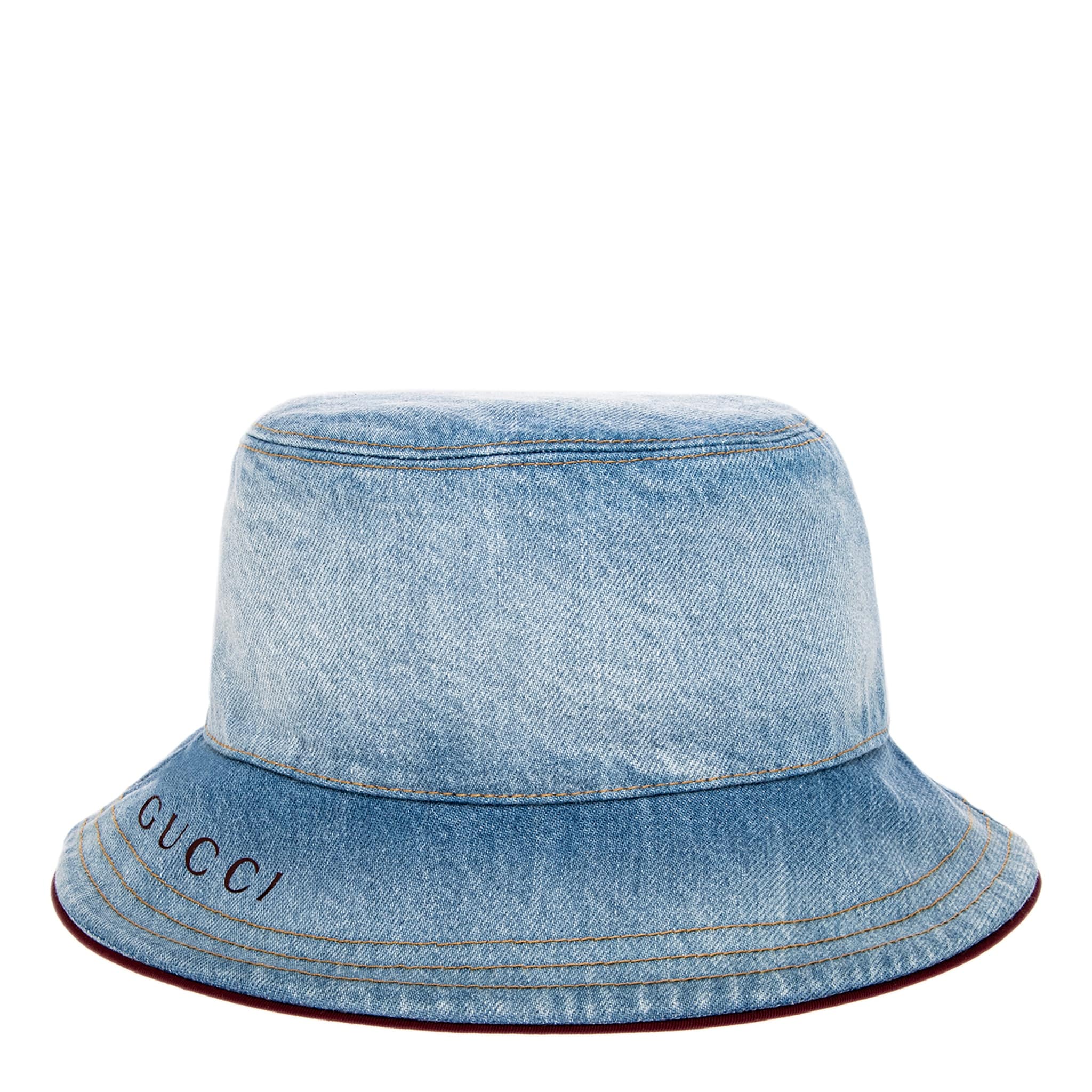 Gucci Logo Denim Bucket Hat