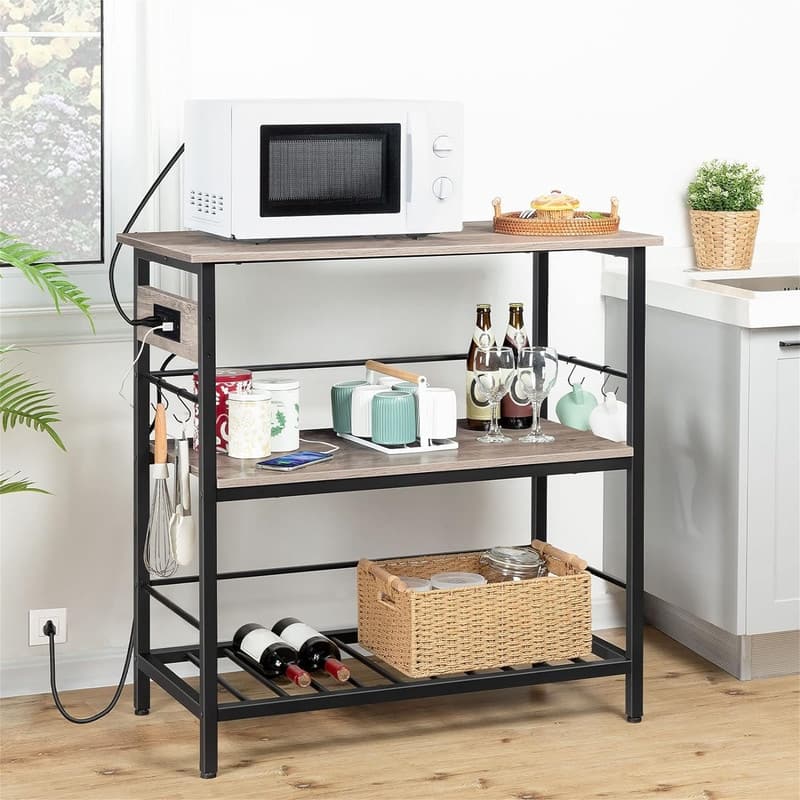 Kitchen Island with Storage - 18.9"D x 35.4"W x 35.8"H