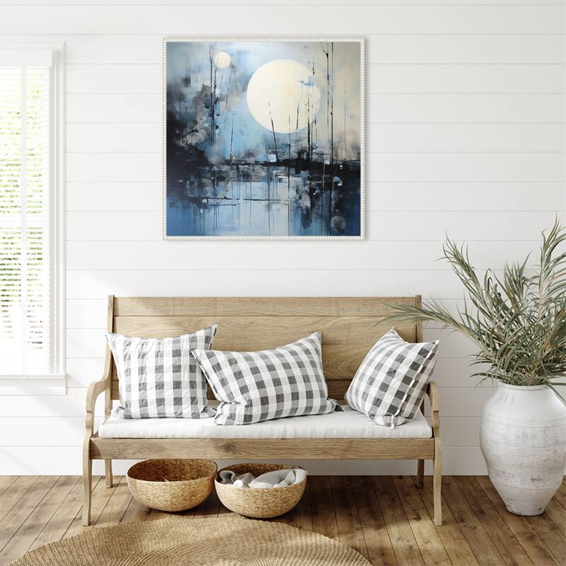 Illuminating Moon by Tradelink inhouse artist Framed Canvas Wall Art Print