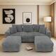 Option Grey-3 Seater with 2 Ottoman