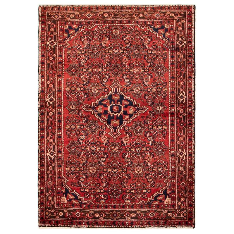Andelz Red Rug 4'7" x 6'7" - 4'7 x 6'7 - Red - 4'7 x 6'7