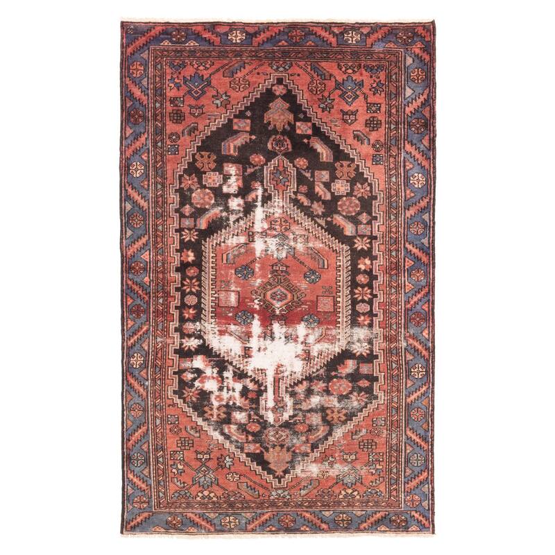 ECARPETGALLERY Hand-knotted Antalya Vintage Black, Dark Copper Wool Rug - 3'9 x 6'4