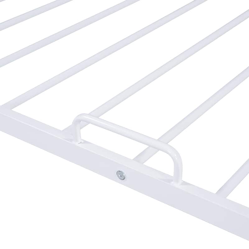 Full Size Metal House Bed with Twin Size Trundle