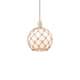 Option Antique Brass / White Glass with Brown Rope