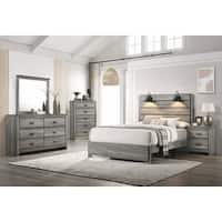 Edyth 3 Piece Gray Platform Bedroom Set - Bed Bath & Beyond - 39071784