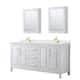 Option White / Giotto Quartz Top / Brushed Gold Hardware