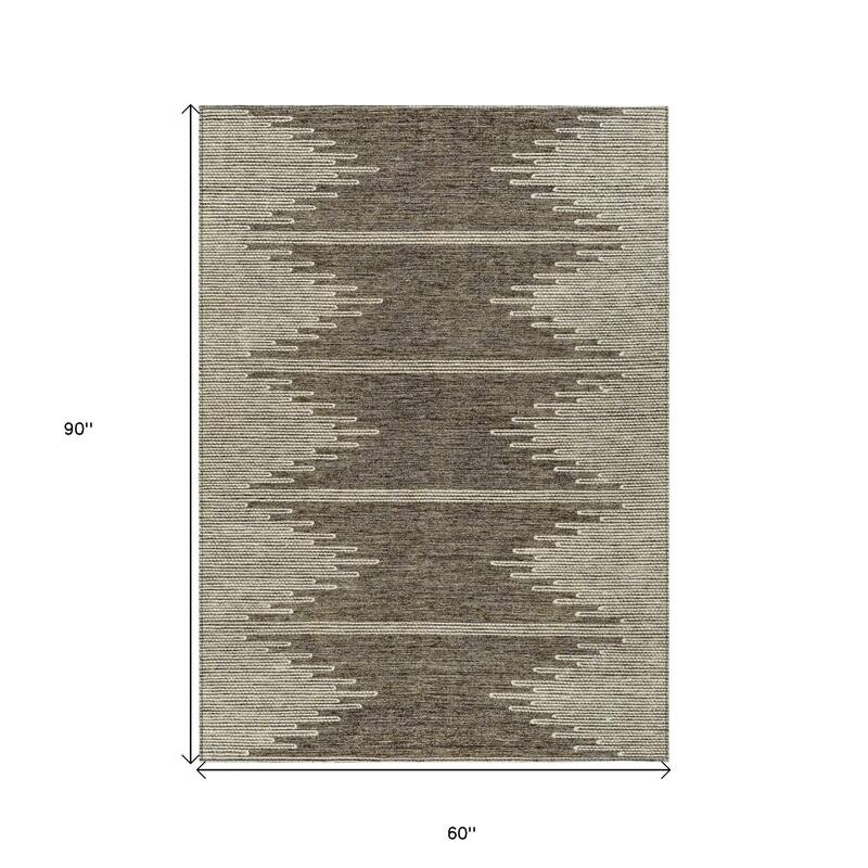 HomeRoots Abstract Transitional Rectangle Outdoor Rug