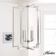 preview thumbnail 1 of 9, Hunter Zoanne 4-Light Modern Pendant Hanging Light - Island, Entry, Dining - Geometric, Contemporary, Candle, Transitional 27" - Brushed Nickle