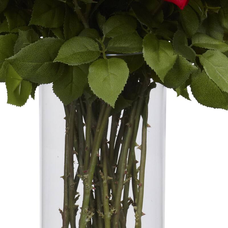 Silk Flower Arrangement - 31 Inch Tall Vase - Elegant Home Decor - Artificial Flowers for Living Room