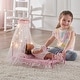 preview thumbnail 2 of 9, Badger Basket Starlights LED Canopy Metal Doll Bed with Bedding - Pink - 20.5" x 10.5" x 20"