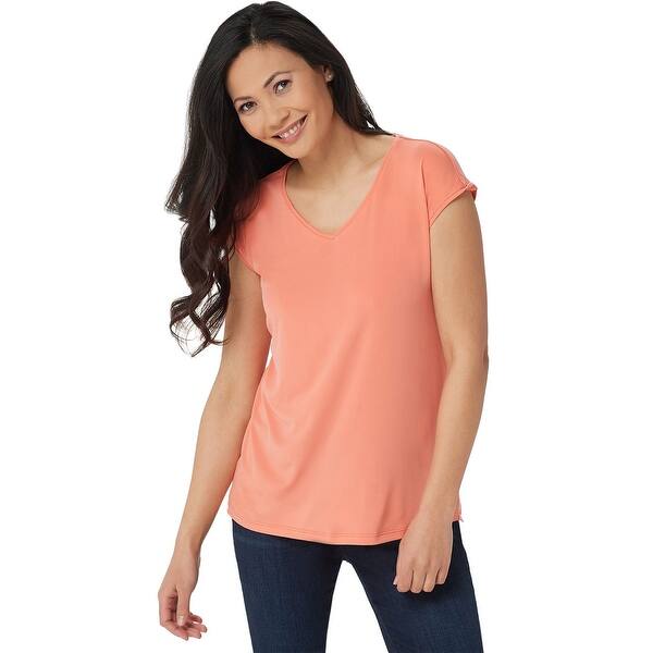 Shop Susan Graver Womens Plus Size Cap Sleeve Liquid Knit Top 4x